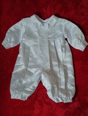 Unbranded Baby Boy Classic White  Christening-Baptism One Piece/Romper - Size XL